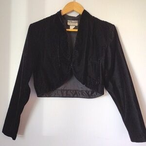 Vintage Velour cropped bolero blazer‎ jacket